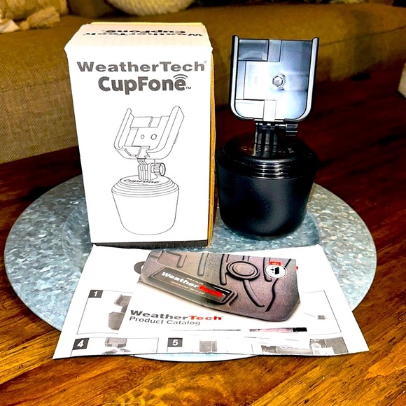 WeatherTech CupFone Universal Portable Car Cell Phone Holder Black NWT w/Box - Picture 1 of 7